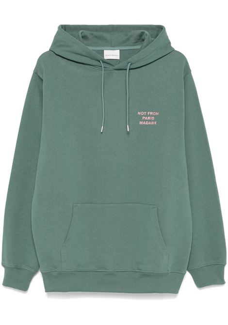 Green slogan-print sweatshirt Drôle de monsieur - men